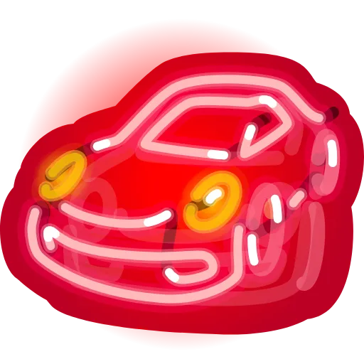 Стикер 25 Neon Emoji