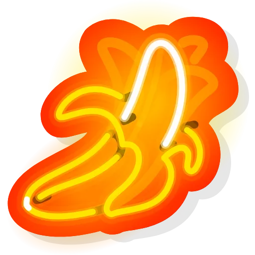 Стикер 7 Neon Emoji