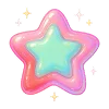 Стикер 7 🫖 Neon Glossy - розовые эмодзи