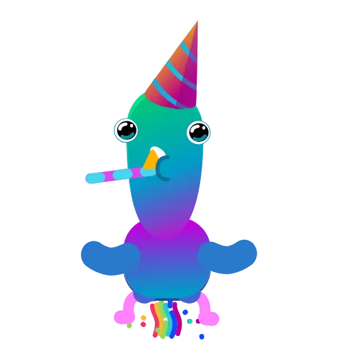 🥳 Стикер «Neon Pigeon» для Telegram