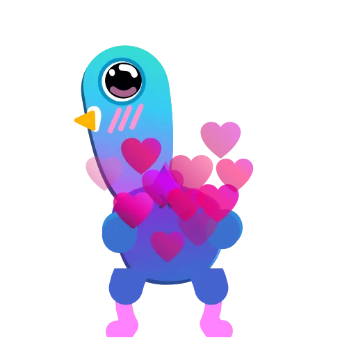 🥰 Стикер «Neon Pigeon» для Telegram