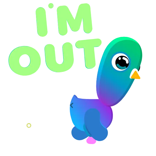😐 Стикер «Neon Pigeon» для Telegram