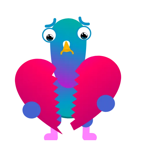Стикер 21 Neon Pigeon