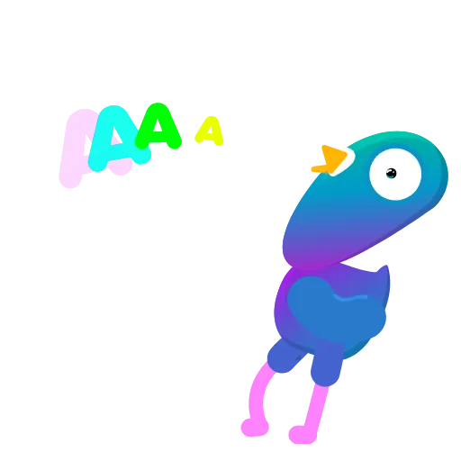 Стикер 3 Neon Pigeon