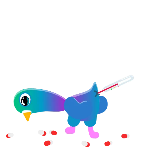 Стикер 10 Neon Pigeon