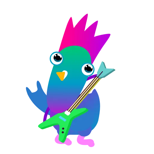 Стикер 22 Neon Pigeon