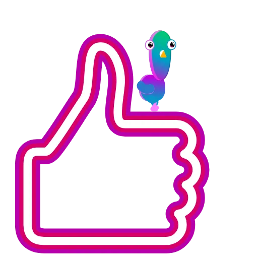 Стикер 2 Neon Pigeon