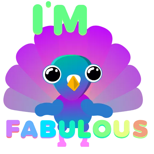 Стикер 9 Neon Pigeon