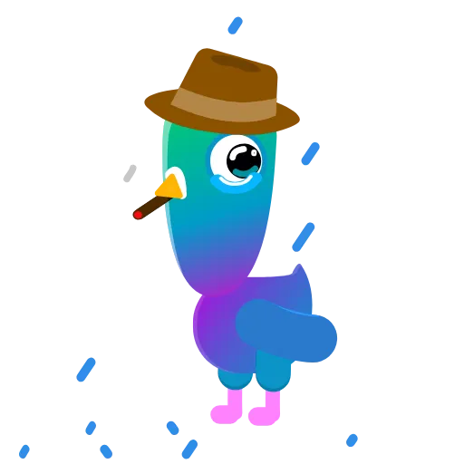 Стикер 8 Neon Pigeon