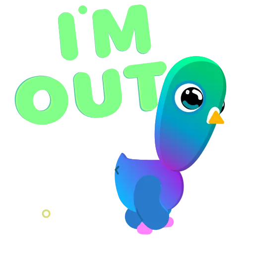 Стикер 11 Neon Pigeon