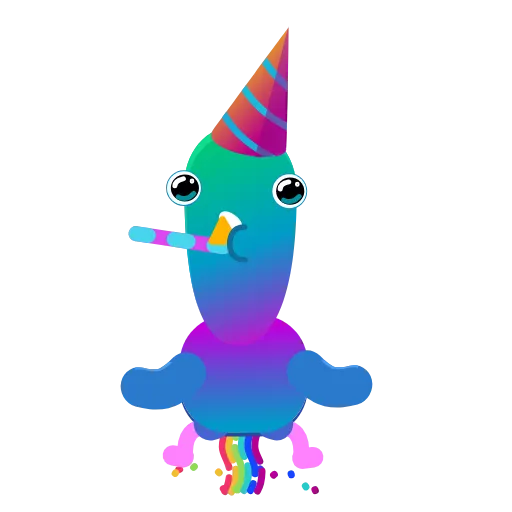 Стикер 5 Neon Pigeon