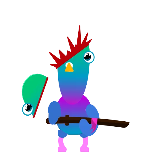Стикер 6 Neon Pigeon