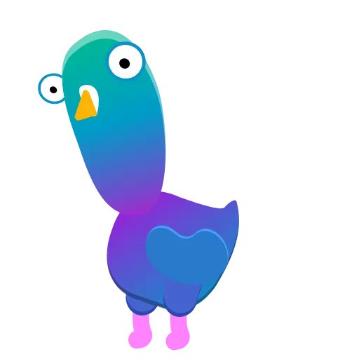 Стикер 18 Neon Pigeon