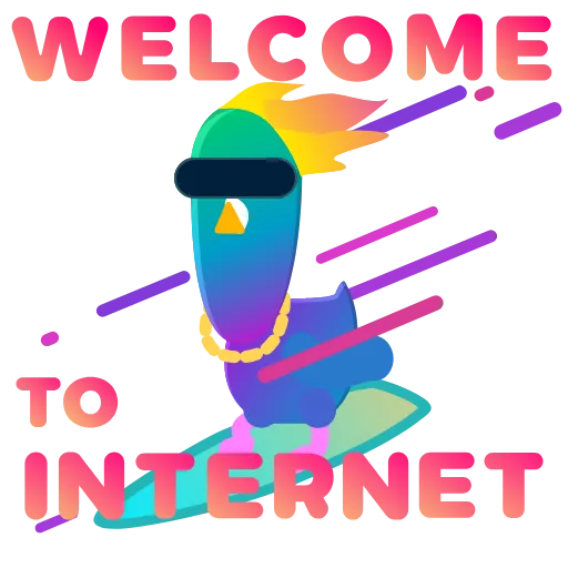 Стикер 7 Neon Pigeon
