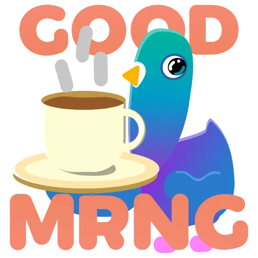 Стикер 4 Neon Pigeon