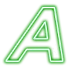 Стикерпак NeonTxT 2 - зелёный неоновый шрифт для Telegram