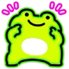 Стикер 30 Neon Frog