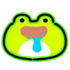 Стикер 33 Neon Frog