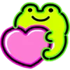 Стикер 8 Neon Frog
