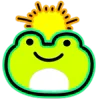 Стикер 35 Neon Frog