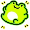 Стикер 9 Neon Frog