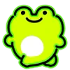 Стикер 3 Neon Frog