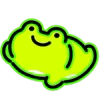 Стикер 10 Neon Frog