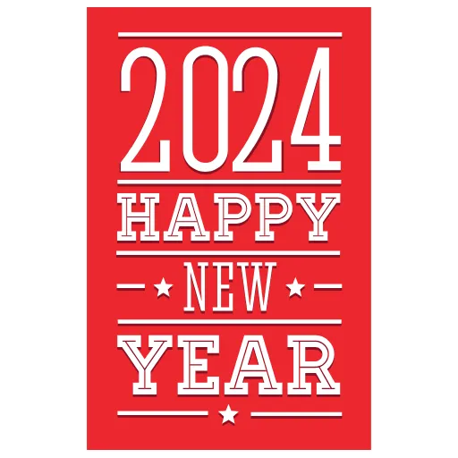 Стикер 24 New Year