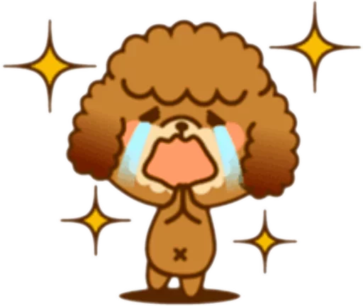 🐶 Стикер «New Angry Poodle» для Telegram