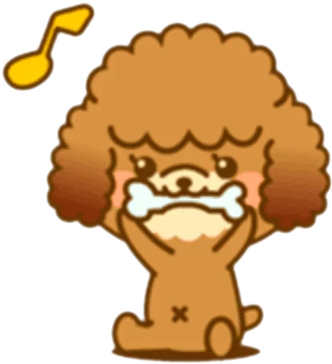 🐶 Стикер «New Angry Poodle» для Telegram