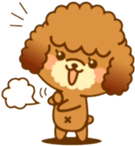 🐶 Стикер «New Angry Poodle» для Telegram