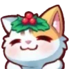 Стикер 16 Новогодний кот