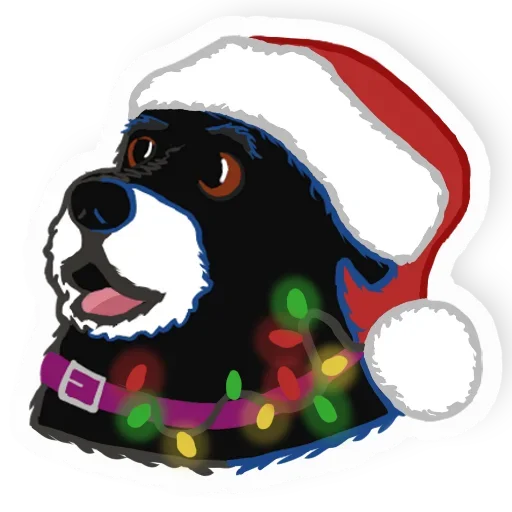 😟 Стикер «New Years Dog» для Telegram