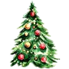 🎄 Эмодзи «Зелёные буквы и новогодние значки» для Telegram