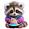 🦝 Эмодзи «Новогодний подарок» для Telegram