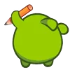Стикер 42 Nibble Nom Emoji