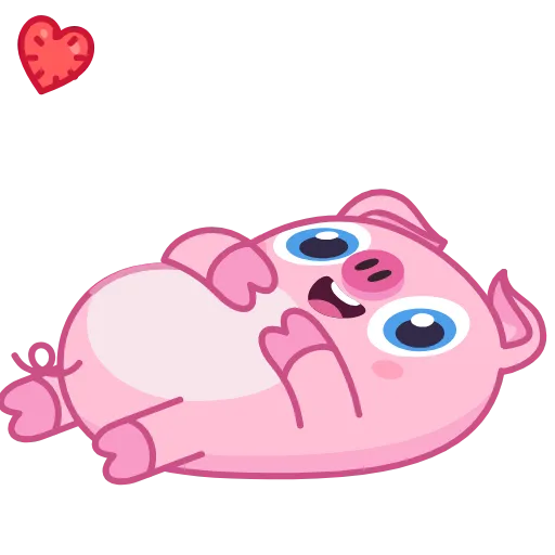 Стикер 2 🐷 Nick Wallow Pig - анимированные смайлики со свинкой