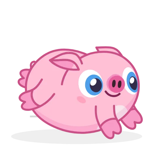 Стикер 7 🐷 Nick Wallow Pig - анимированные смайлики со свинкой