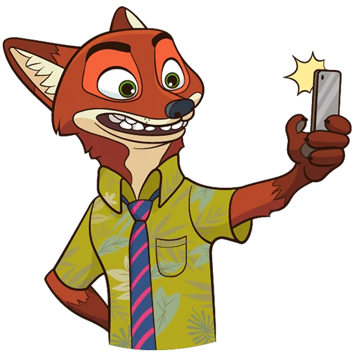 🤳 Стикер «Ник Уайлд Без Текста» для Telegram