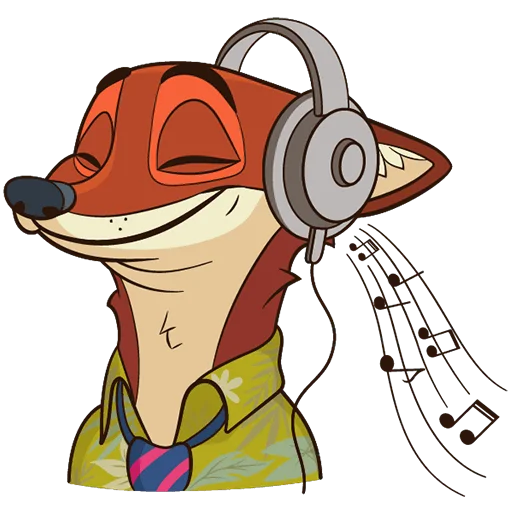 🎧 Стикер «Ник Уайлд Без Текста» для Telegram
