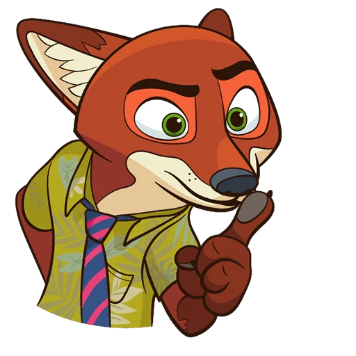 🤫 Стикер «Ник Уайлд Без Текста» для Telegram
