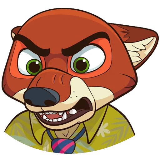 🤬 Стикер «Ник Уайлд Без Текста» для Telegram