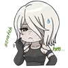 Стикер 24 😒 Набор эмоджи по игре «NieR Automata»