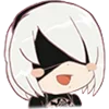 Стикер 5 😒 Набор эмоджи по игре «NieR Automata»