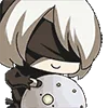 Стикер 40 😒 Набор эмоджи по игре «NieR Automata»