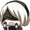 Стикер 37 😒 Набор эмоджи по игре «NieR Automata»