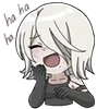 Стикер 23 😒 Набор эмоджи по игре «NieR Automata»