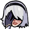 Стикер 44 😒 Набор эмоджи по игре «NieR Automata»