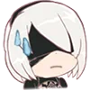 Стикер 7 😒 Набор эмоджи по игре «NieR Automata»