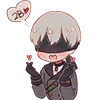Стикер 9 😒 Набор эмоджи по игре «NieR Automata»